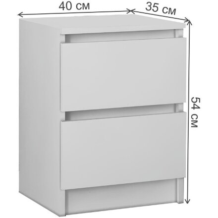 Тумба прикроватная Мебель России Косео 2 белый 