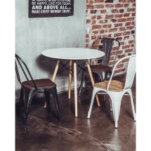 Стул TOLIX WOOD черный патина золото