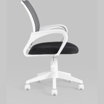 Кресло офисное TopChairs ST-BASIC-W серый крестовина пластик белый