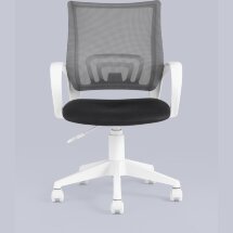 Кресло офисное TopChairs ST-BASIC-W серый крестовина пластик белый