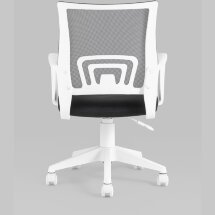Кресло офисное TopChairs ST-BASIC-W серый крестовина пластик белый