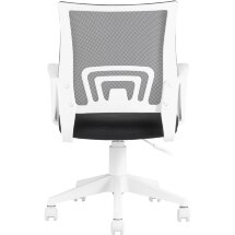 Кресло офисное TopChairs ST-BASIC-W серый крестовина пластик белый