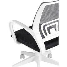 Кресло офисное TopChairs ST-BASIC-W серый крестовина пластик белый