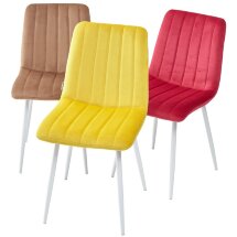 Стул DUBLIN G108-72 тоффи, велюр / белый каркас М-City