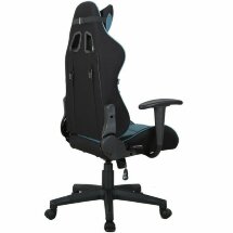Кресло компьютерное BRABIX &quot;GT Racer GM-100&quot;, две подушки, ткань, черное/голубое, 531818